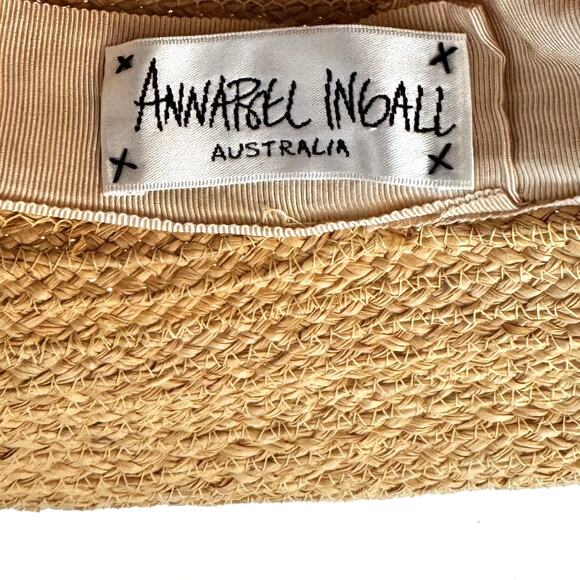 Annabel Ingall Australia Wide Brim Natural Straw Hat Tan main image 8